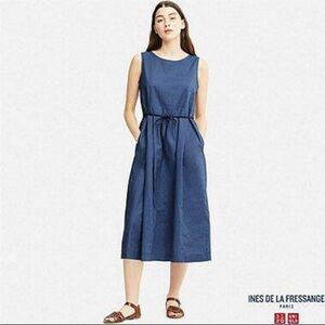 Uniqlo x Ines de la fressange dress linen size small